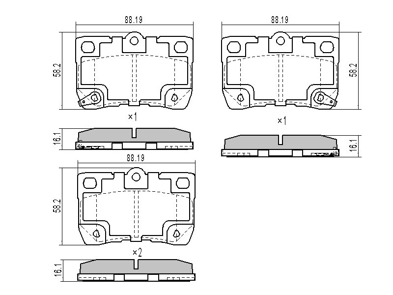 Деталь SAT Колодки тормозные (Сзади) Toyota Crown 08-22 / Lexus GS 05-12