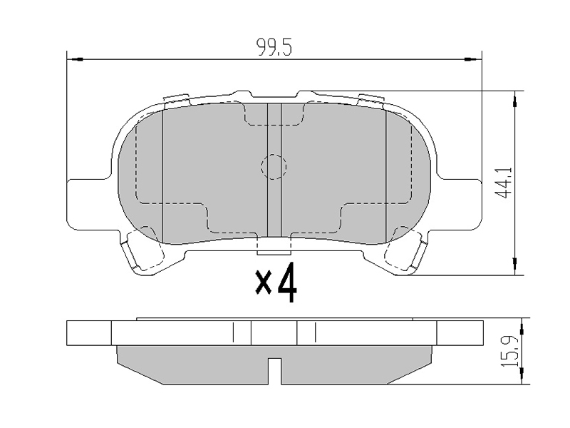 Деталь SAT Колодки тормозные (Сзади) Toyota Camry (XV30) 01-06 / Avalon 99-12