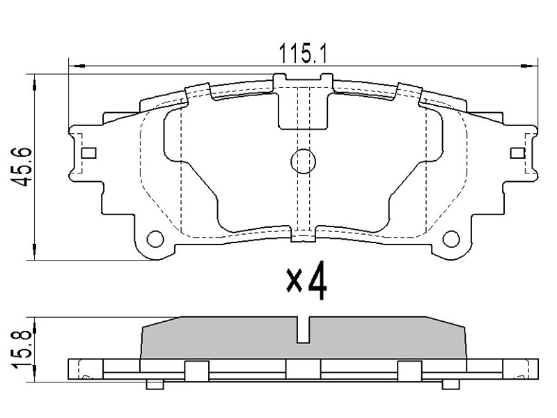 Деталь SAT Колодки тормозные (Сзади) Lexus RX 08-15 / Toyota Crown 12-22