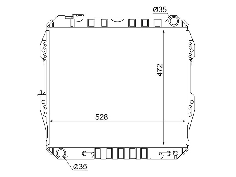 SAT Радиатор Toyota 4Runner 89-95 / Hilux Surf 89-95