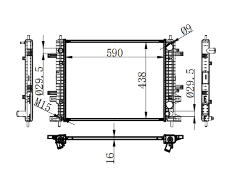SAT Радиатор Chery Tiggo 4 17- / Tiggo 2 17-20