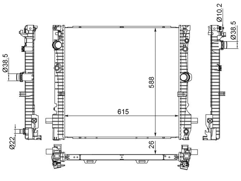SAT Радиатор BMW X3 17-21 / X4 18-21