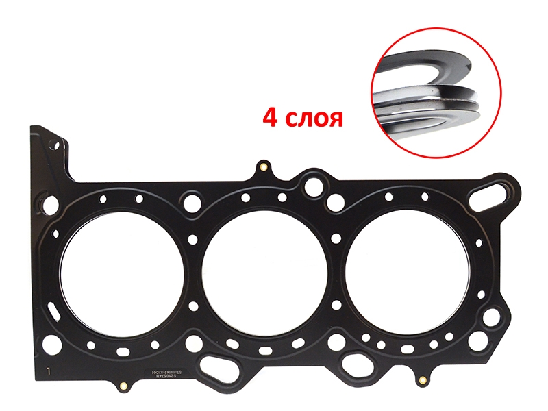 SAT Прокладка головки блока цилиндров Suzuki Escudo 05-08 / Grand Vitara 05-12 H27A (Металл)