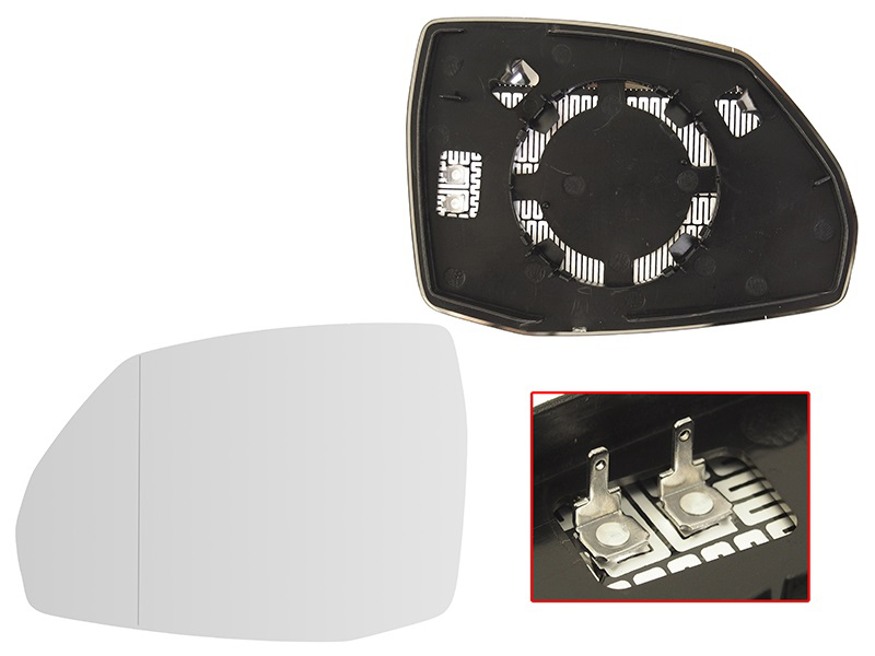 SAT Полотно зеркала Audi Q5 16-20 / Q7 15-19 (Слева/ Обогрев/ асферическое)