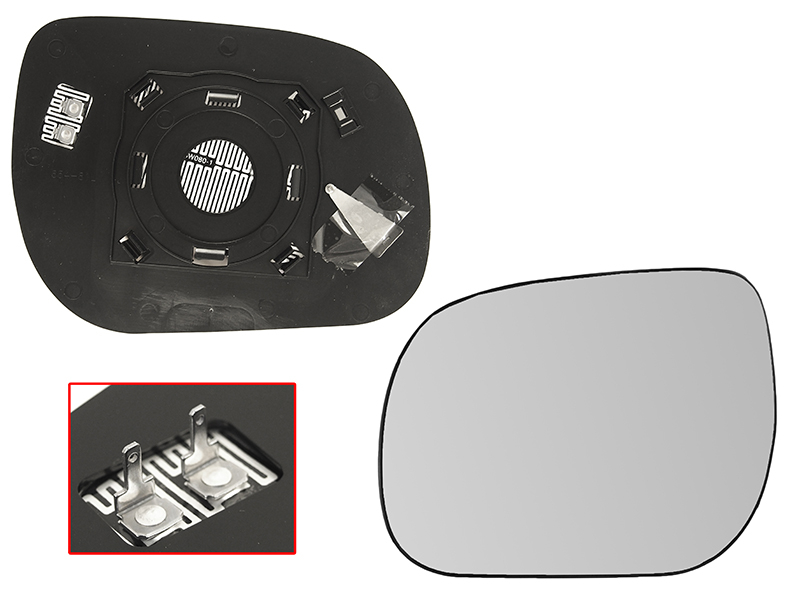 SAT Полотно зеркала Toyota RAV4 (XA30) 05-13 (Слева/ Обогрев/ сферическое)