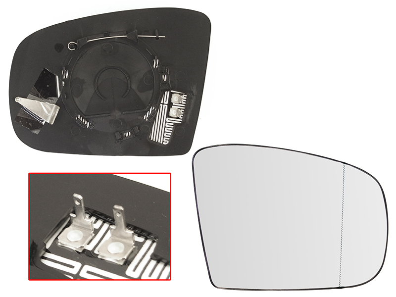 SAT Полотно зеркала Mercedes-Benz M-Class 01-05 / GL-Class 06-09 (Справа/ Обогрев/ асферическое)