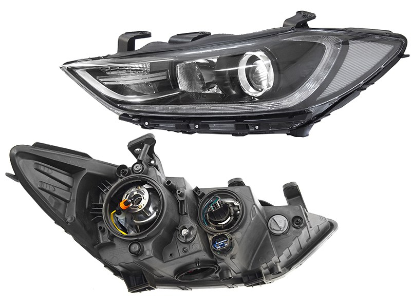 SAT Фара Hyundai Elantra 15-19 (Слева/ Галоген/ ДХО/ под электрокорректор)