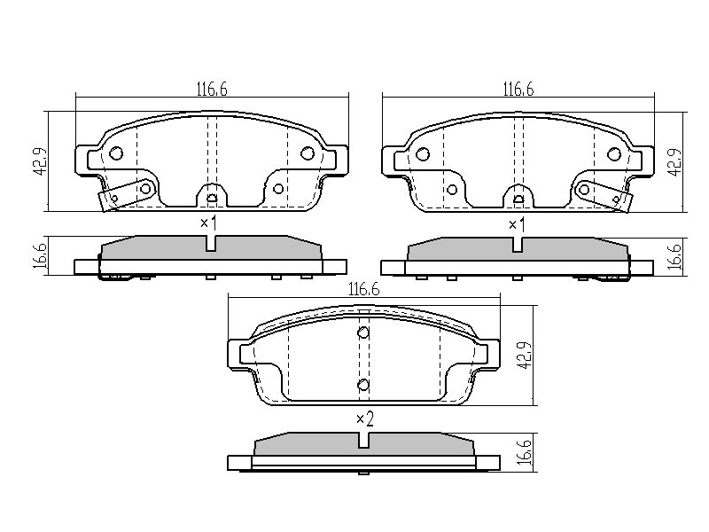 SAT Колодки тормозные (Сзади) Chevrolet Aveo 16- / Cruze 09-15
