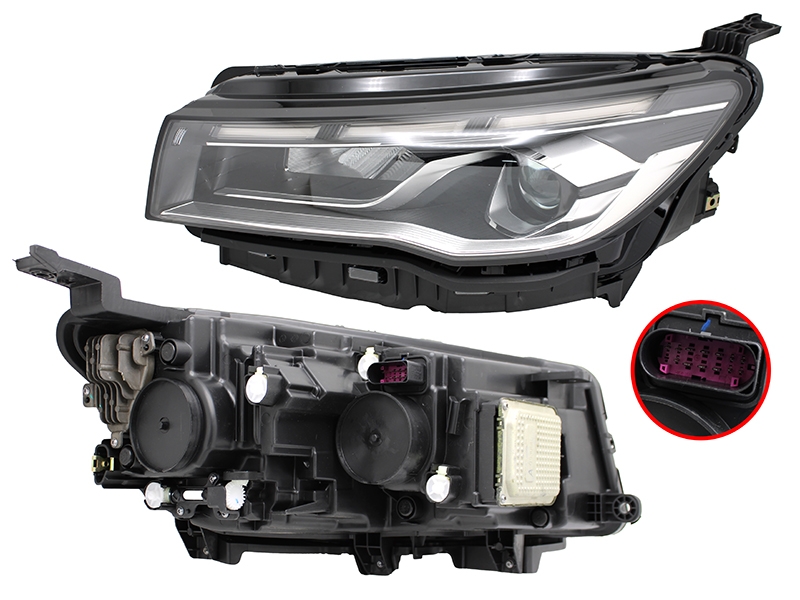 SAT Фара Belgee S50 24- / Geely Emgrand 21- (Слева/ LED/ ДХО/ С электрокорректором)