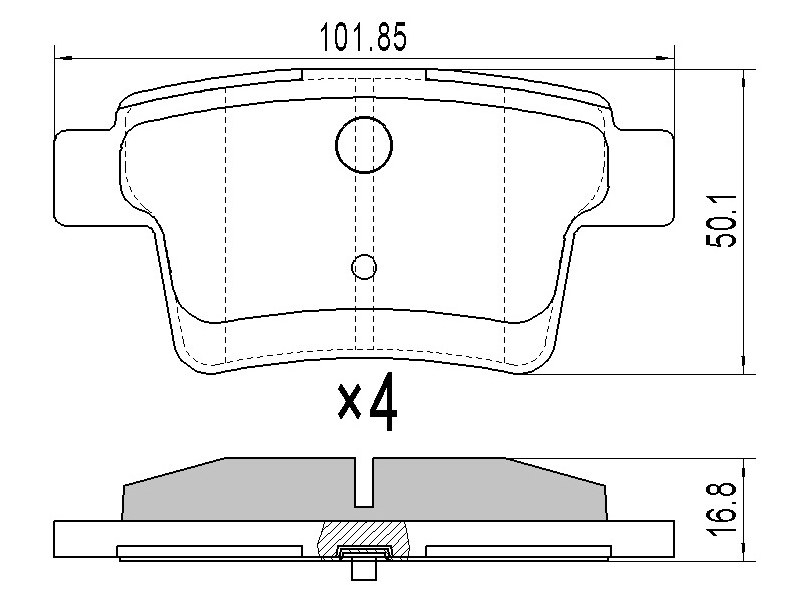 SAT Колодки тормозные (Сзади) Ford Mondeo 00-07 / Jaguar X-Type 01-09