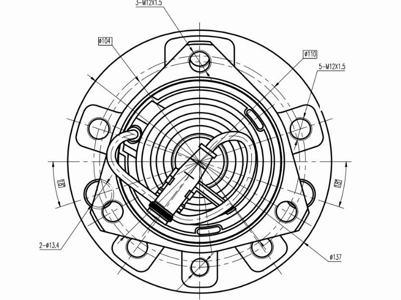 SAT Ступичный узел Opel Astra 04-13 / Zafira 05-14 (Справа=Слева/ Спереди)