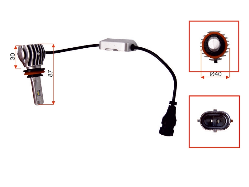 SAT Лампа (HB4/ LED/ Комплект/ 20W 1800LM CANBUS)