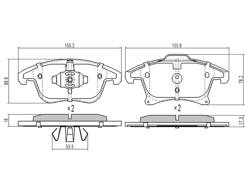 SAT Колодки тормозные (Спереди) Ford Mondeo 14-19 / S-MAX 15