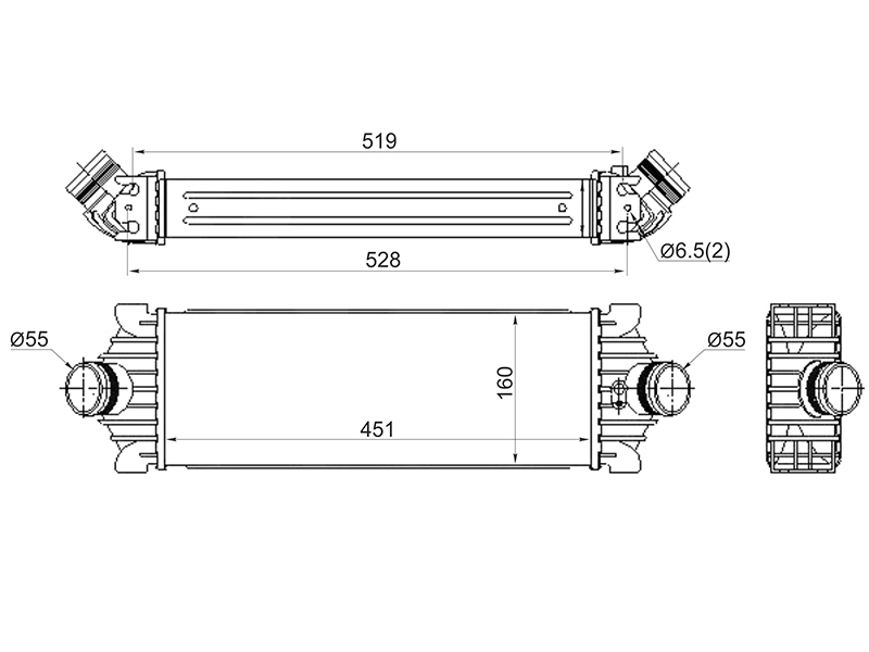 SAT Интеркулер Ford Transit 06-20