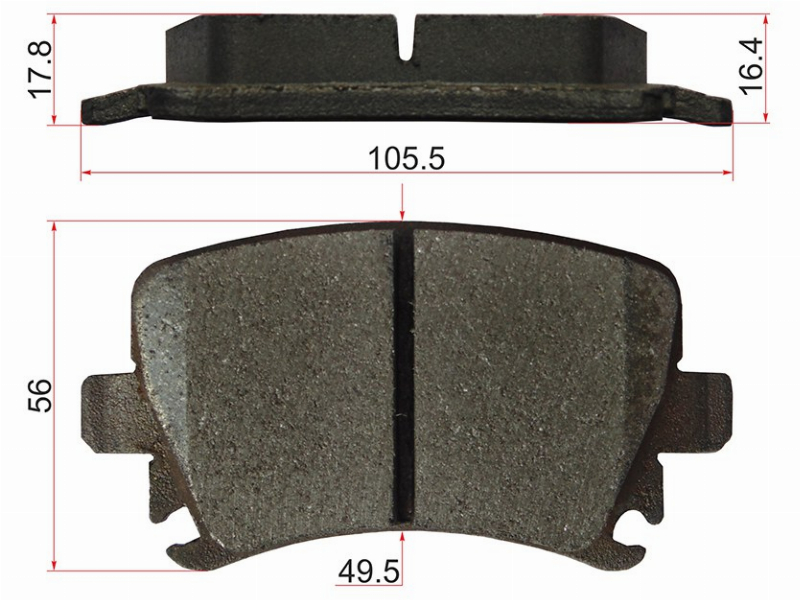 Деталь SAT Колодки тормозные (Сзади) Audi A3 03-13 / A4 00-09