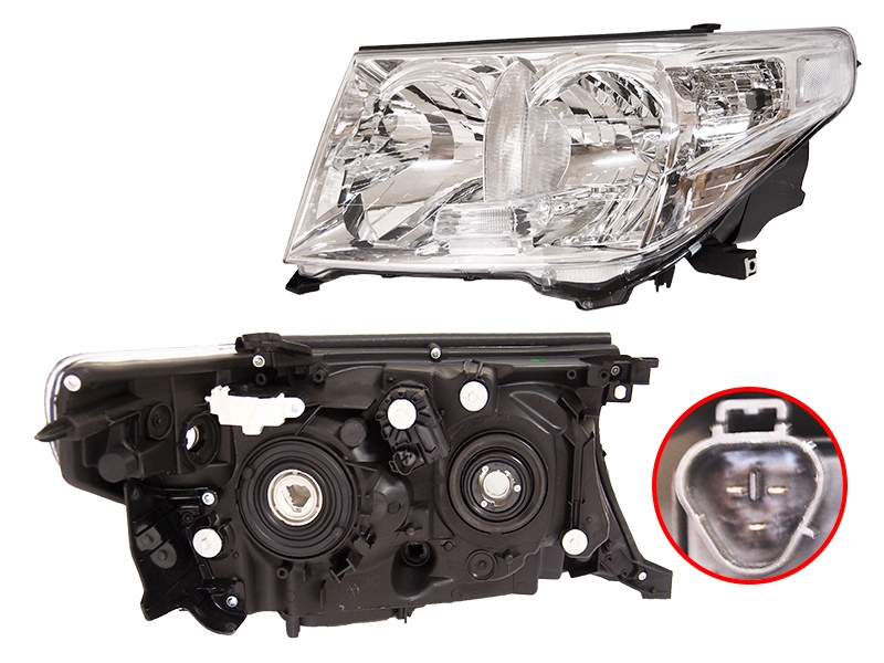 SAT Фара Toyota Land Cruiser (J200) 07-12 (Слева/ Галоген/ С электрокорректором)