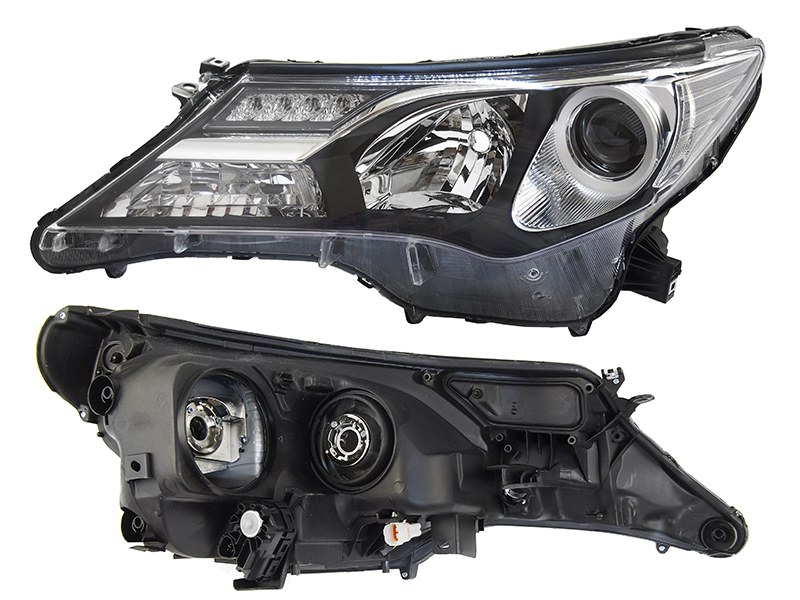 SAT Фара Toyota RAV4 (XA40) 12-15 (Слева/ Галоген/ ДХО/ С электрокорректором)