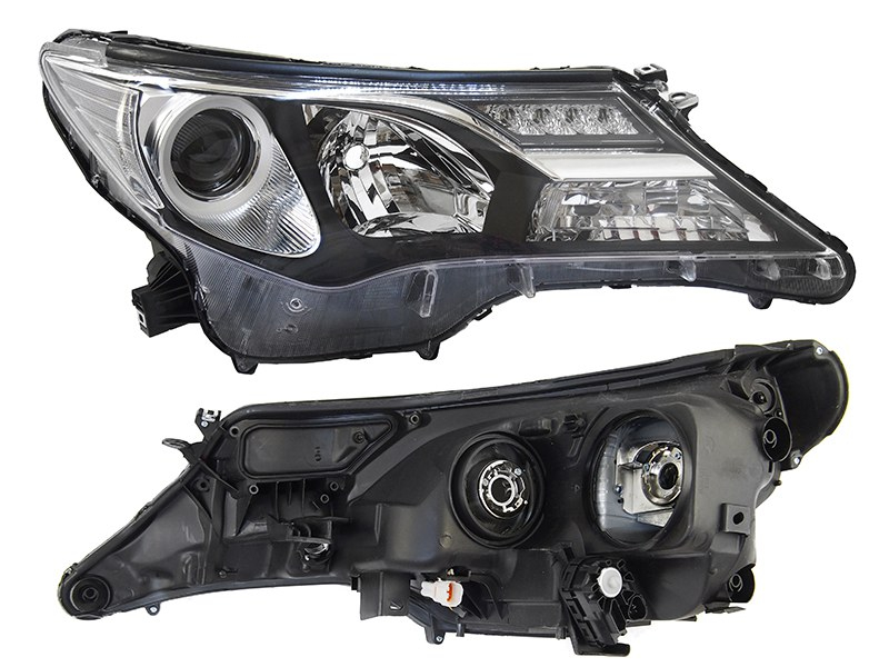 SAT Фара Toyota RAV4 (XA40) 12-15 (Справа/ Галоген/ ДХО/ С электрокорректором)