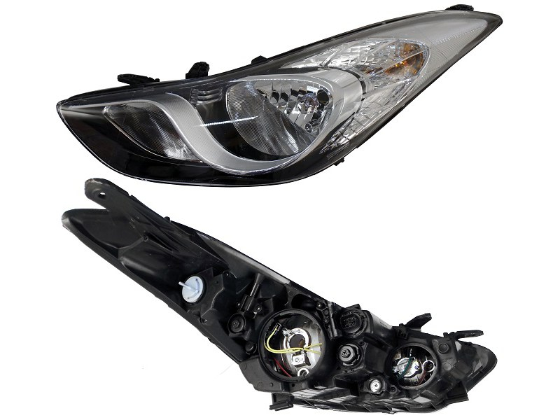 SAT Фара Hyundai Elantra 10-13 / Avante 10-13 (Слева/ Галоген/ Ручная регулировка)