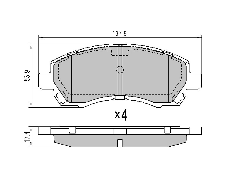 SAT Колодки тормозные (Спереди) Subaru Impreza 92-07 / Legacy 89-09