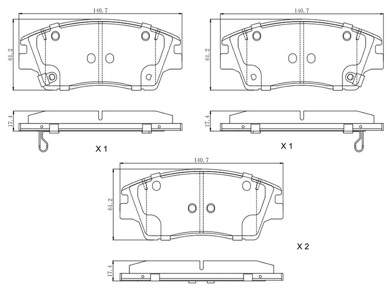 SAT Колодки тормозные (Спереди) Hyundai ix35 09-13 / Tucson 15-21