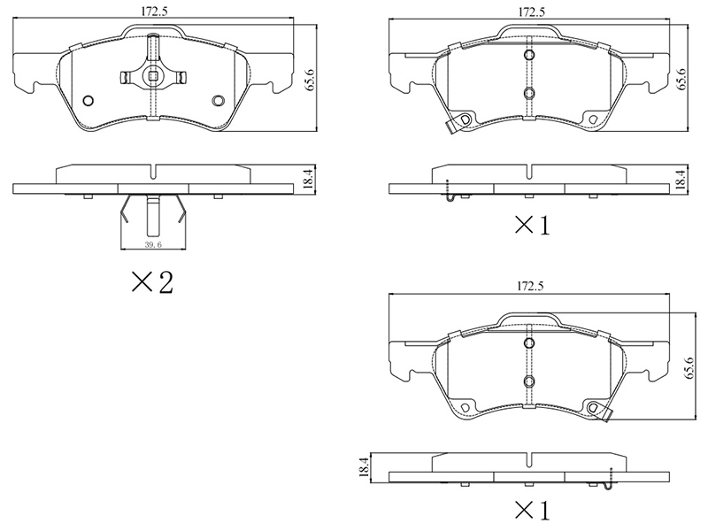SAT Колодки тормозные (Спереди) Chrysler Voyager 00-07 / Dodge Caravan 00-07
