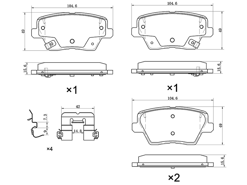 SAT Колодки тормозные (Сзади) Kia Ceed 18- / Hyundai i30 16-18