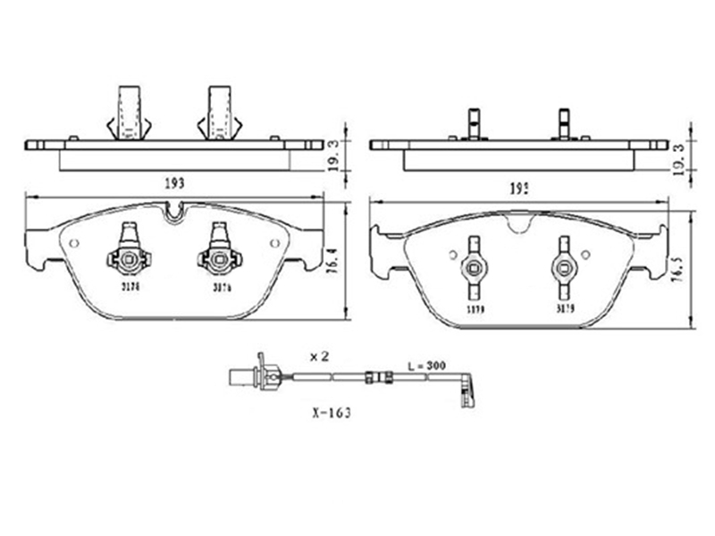 SAT Колодки тормозные (Спереди) Audi A8 09-17 / Q5 08-17