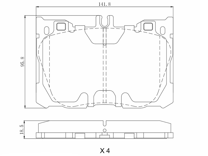 SAT Колодки тормозные (Спереди) Mercedes-Benz C-Class 13-21 / E-Class 16-20