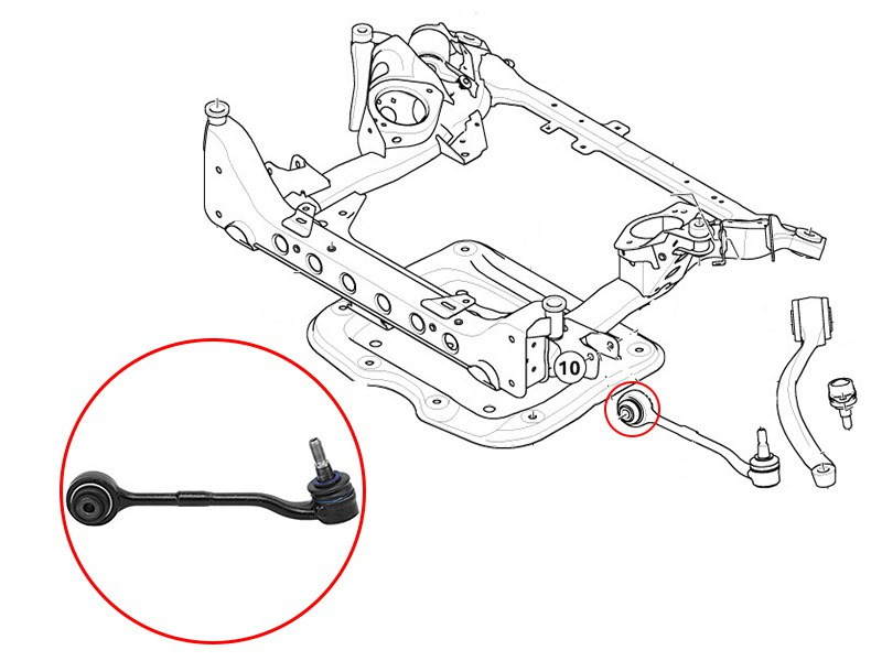 SAT Сайлентблок рычага BMW 3-Series 05-14 / X1 09-15