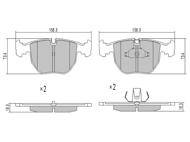 SAT Колодки тормозные (Спереди) BMW 5-Series 95-04 / 7-Series 94-01