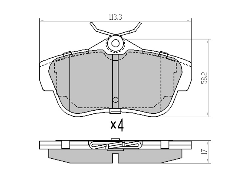 SAT Колодки тормозные (Сзади) Citroen Jumpy 07-17 / Fiat Scudo 96-16