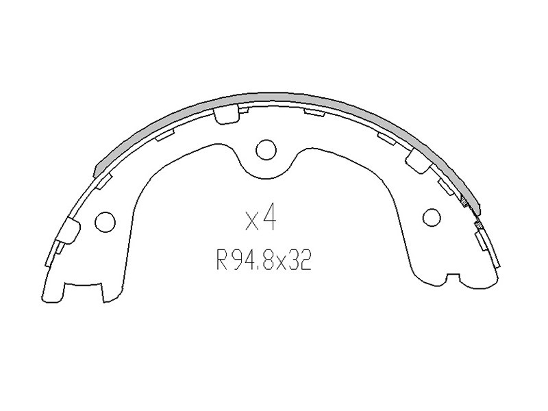 SAT Колодки тормозные барабанные Infiniti FX35 06-12 / Nissan Murano 02-16