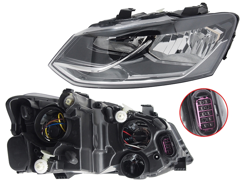 SAT Фара Volkswagen Polo 14-20 (Слева/ С электрокорректором)