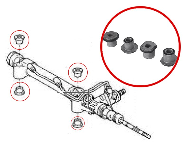 SAT Сайлентблок рулевой рейки Toyota Land Cruiser Prado (J120) 02-09 / Lexus GX 02-09