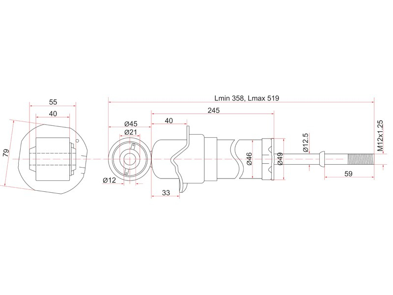 SAT Стойка задняя Toyota Avensis (T250) 03-08 (Справа=Слева)