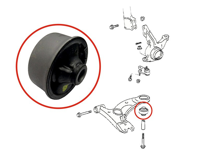 SAT Сайлентблок рычага Toyota Allion (T240,T260) 01-21 / Avensis 03-08