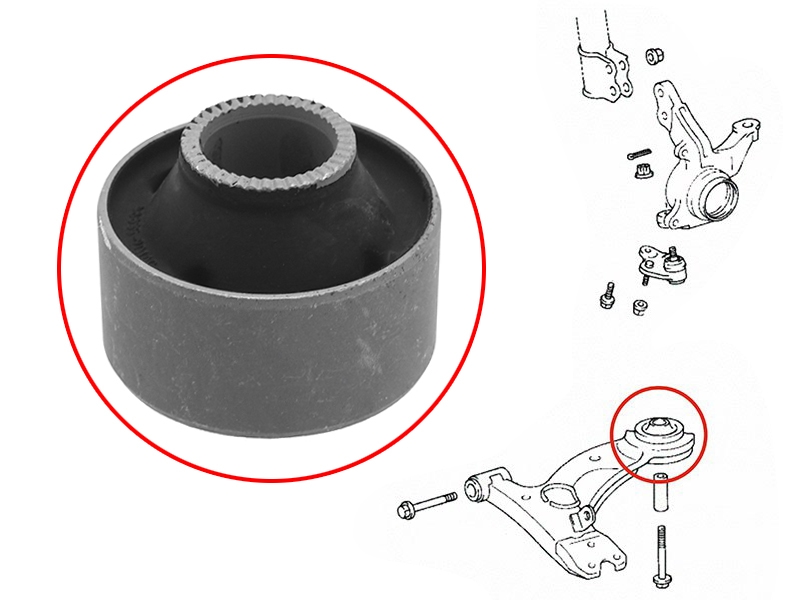 SAT Сайлентблок рычага Toyota Avensis (T220) 97-03 / Caldina 92-02