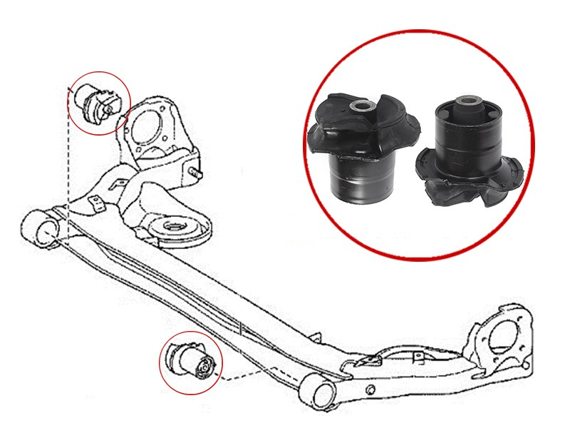 SAT Сайлентблок балки Nissan Serena 05-10 / Toyota Ipsum 01-09