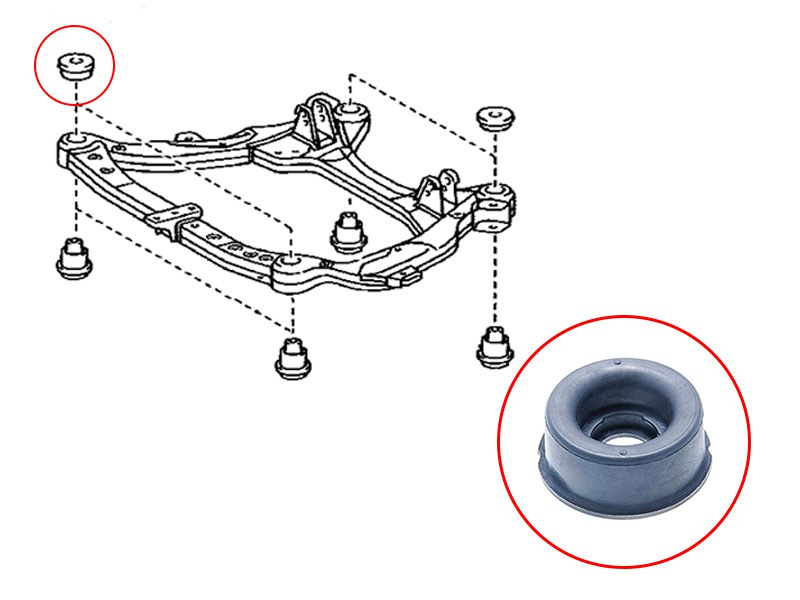 SAT Сайлентблок подрамника Lexus RX 03-15 / Toyota Camry 96-11