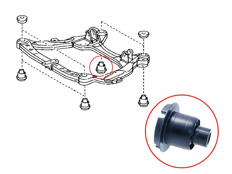 SAT Сайлентблок подрамника Toyota Camry (XV40,XV50) 06-21 / Lexus ES 12-18
