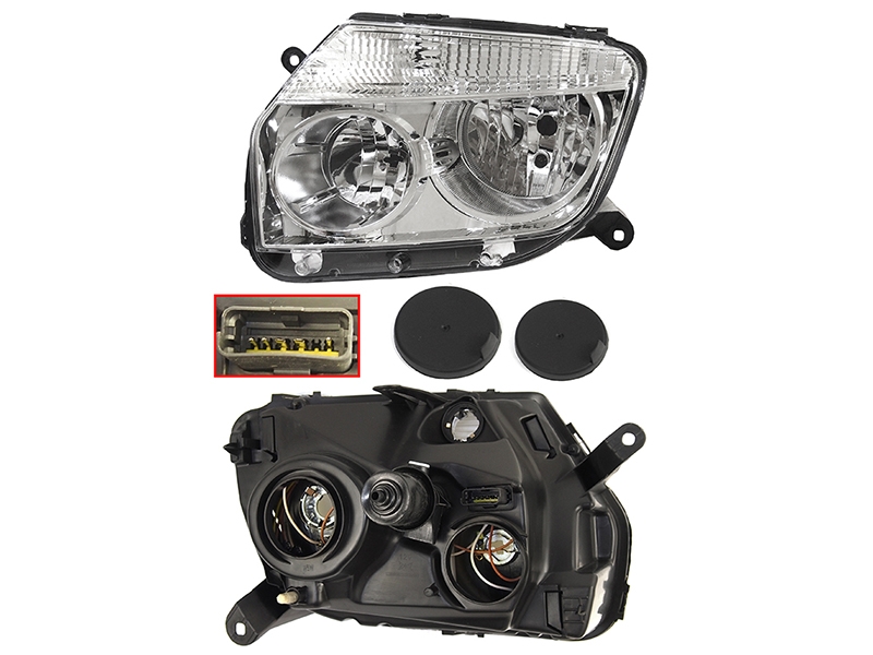 SAT Фара Renault Duster 10-15 (Слева/ Галоген/ Ручная регулировка)