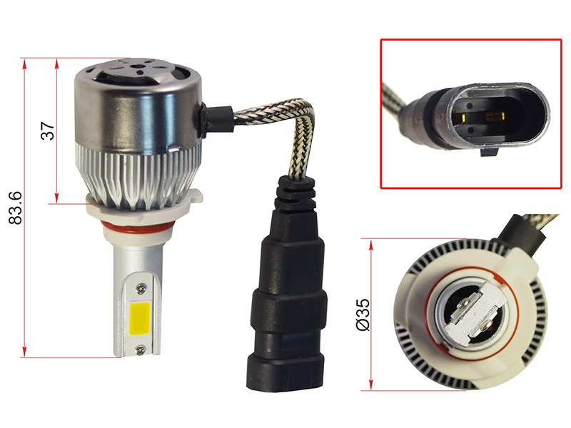 SAT Лампа (HB3/ LED/ Комплект/ 36W 3800LM)