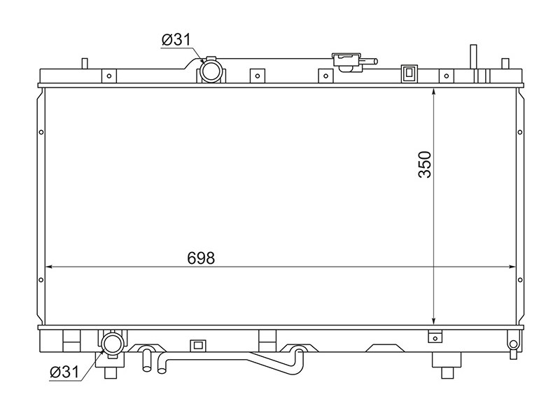 Деталь SAT Радиатор Toyota Caldina (T190,T210) 92-02 / Carina 96-01