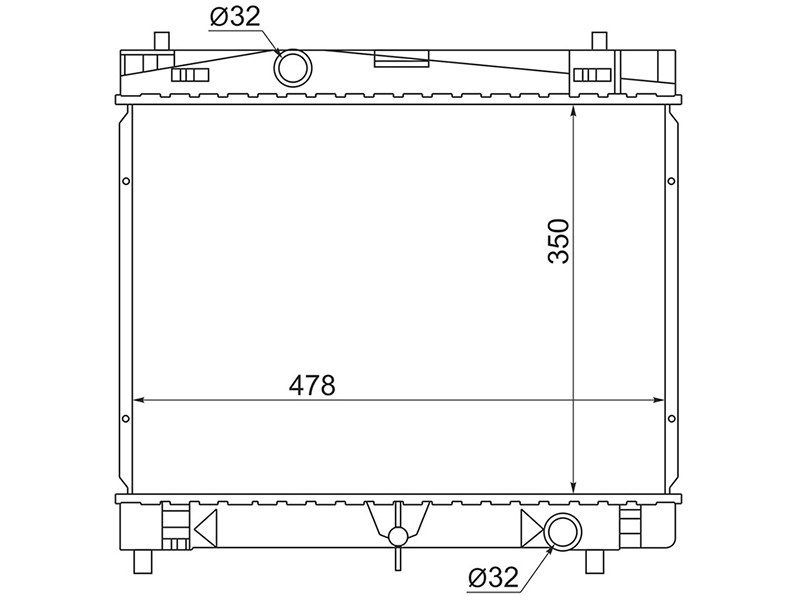 Деталь SAT Радиатор Toyota Corolla (E180) 12-19 / Ractis 05-16