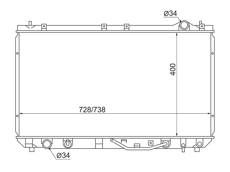 SAT Радиатор Toyota Camry (XV20) 96-02 / Lexus ES 96-01