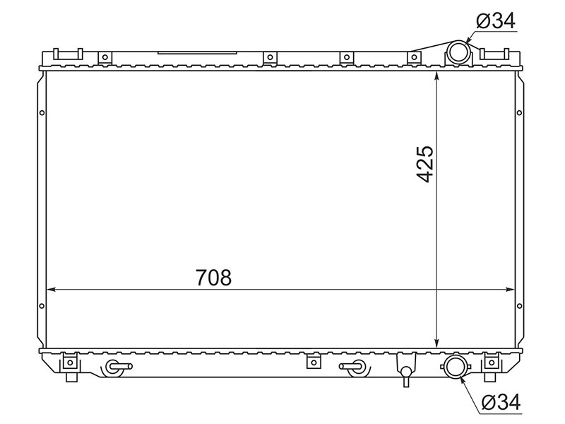 Деталь SAT Радиатор Toyota Camry Europe/Russia (XV10) 91-96 / Camry UAE/USA 91-96