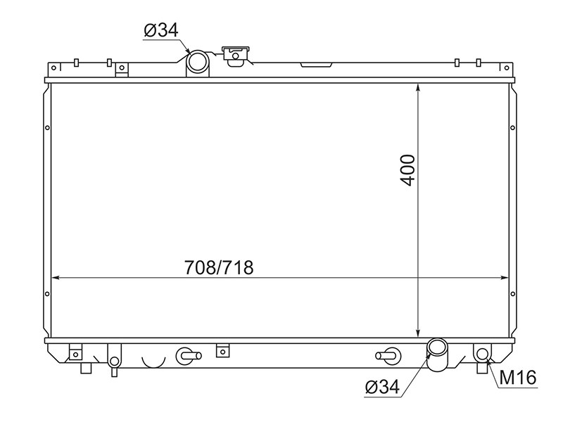 Деталь SAT Радиатор Toyota Mark II (X100,X110) 96-04 / Chaser 96-01