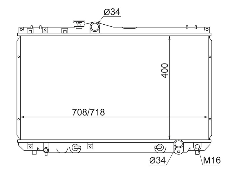 SAT Радиатор Toyota Mark II (X90) 92-96 / Chaser 92-96