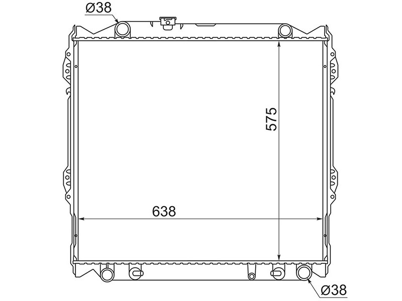 Деталь SAT Радиатор Toyota Land Cruiser Prado (J90) 96-02 / 4Runner 95-02